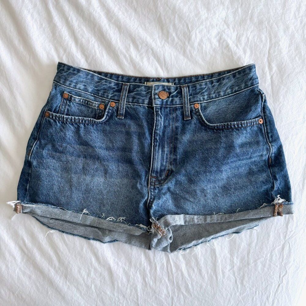 Madewell Relaxed Denim Shorts Blue Jean Cutoffs Size 28